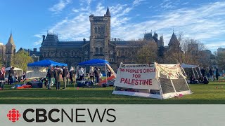 Pro-Palestinian protest encampment set up on U of T grounds