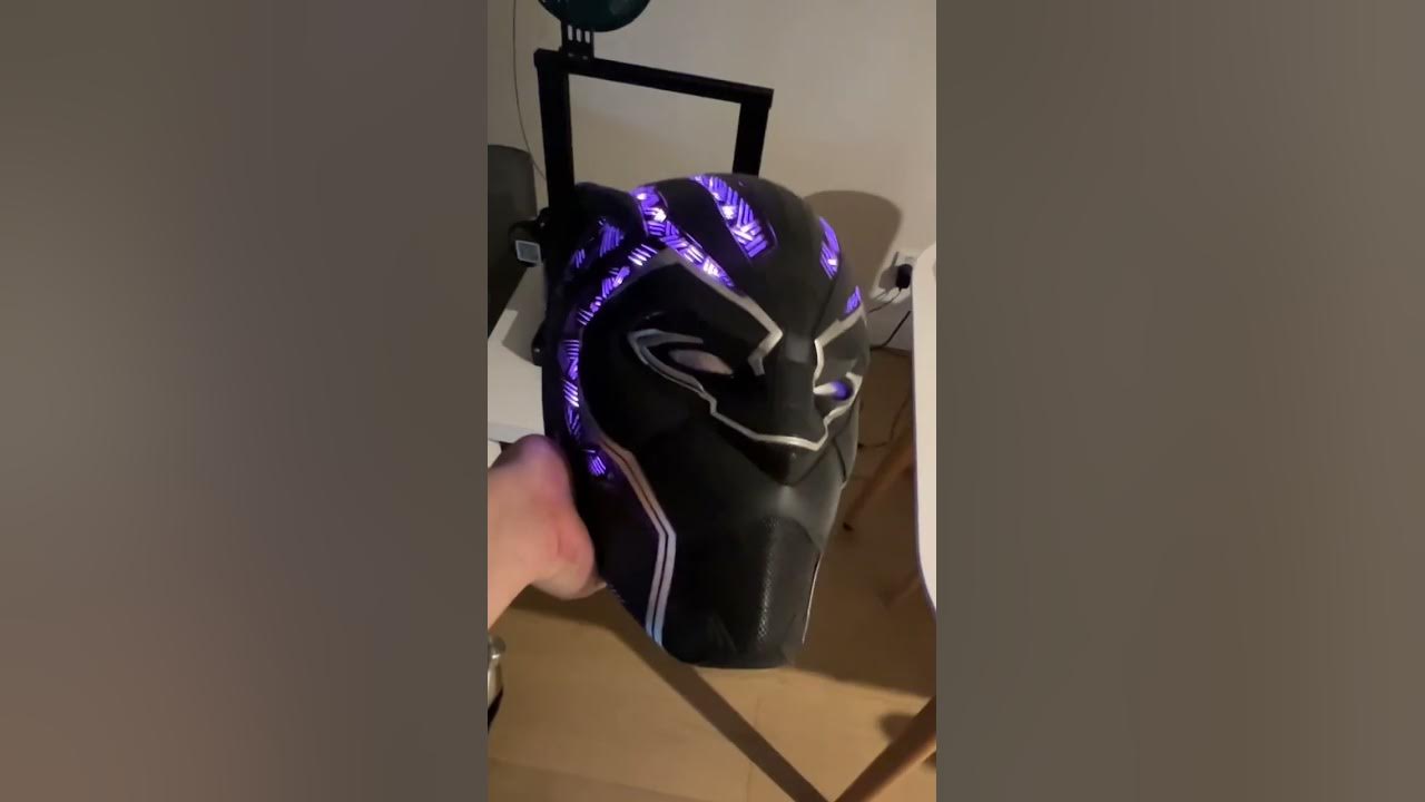 Glowing 3D Printed Black Panther Helmet | Shorts