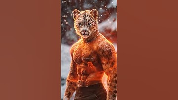 AI Fusion Hero ⚡ | Epic AI Short VideoHuman and Snow Leopard Fusion #hybrid #morph #animalfusion #a