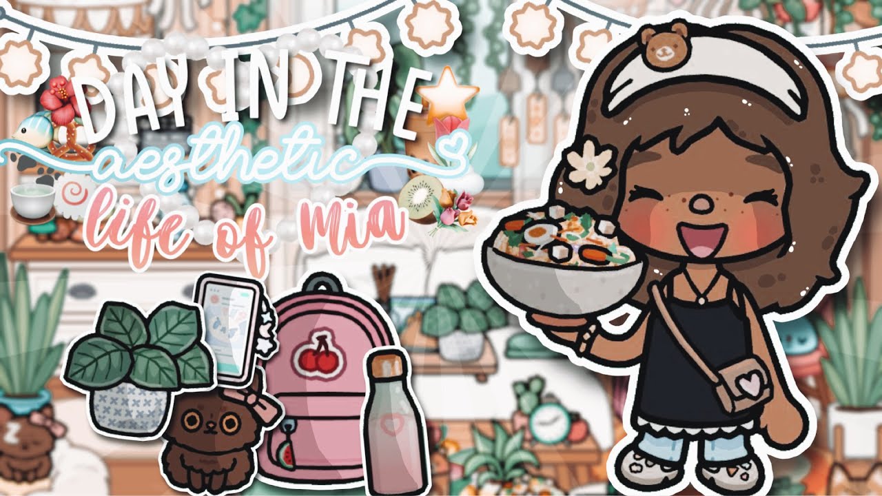 *AESTHETIC* Day in the life of Mia☁️⭐️🌺||*VOICED🔊*|| Toca Life World Roleplay🥝🪷🐾🥨