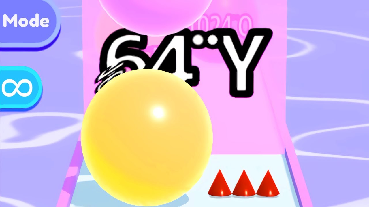 BALL RUN 2048 — INFINITY ∞ '64 ••Y' Journey To Most Far Wall! ('TWODOT-ILLION', GAMEPLAY*)