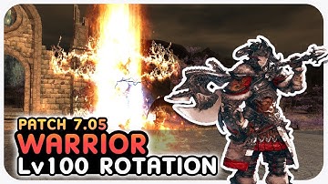 WARRIOR Level 100 Rotation Showcase | 2.50s | 2 Mins + Pot | Dawntrail Patch 7.05
