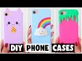 7 AMAZING DIY PHONE CASES! VIRAL Slime & Squishy Inspired Ideas!