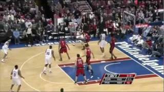 Allen Iverson 22 points VS Chris Bosh 29 points 8th January, 2010 Raptors/76ers