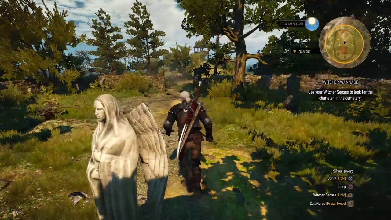 The Witcher 3 Moving Statues YouTube
