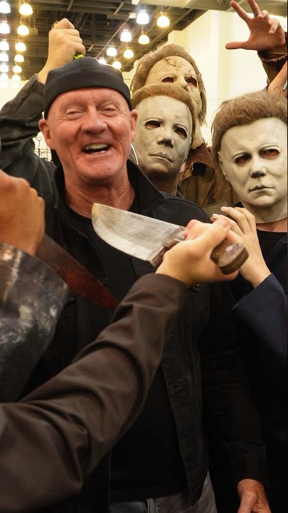 Real Michael Myers surprises us at Halloween 45! 🎃