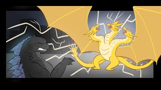 Godzilla KOTM | Godzilla VS King Ghidorah! (Godzilla Comic Dub) (Godzilla Comic By Clevzx)