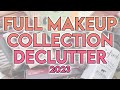 Full makeup collection declutter 2023  i got rid of so much