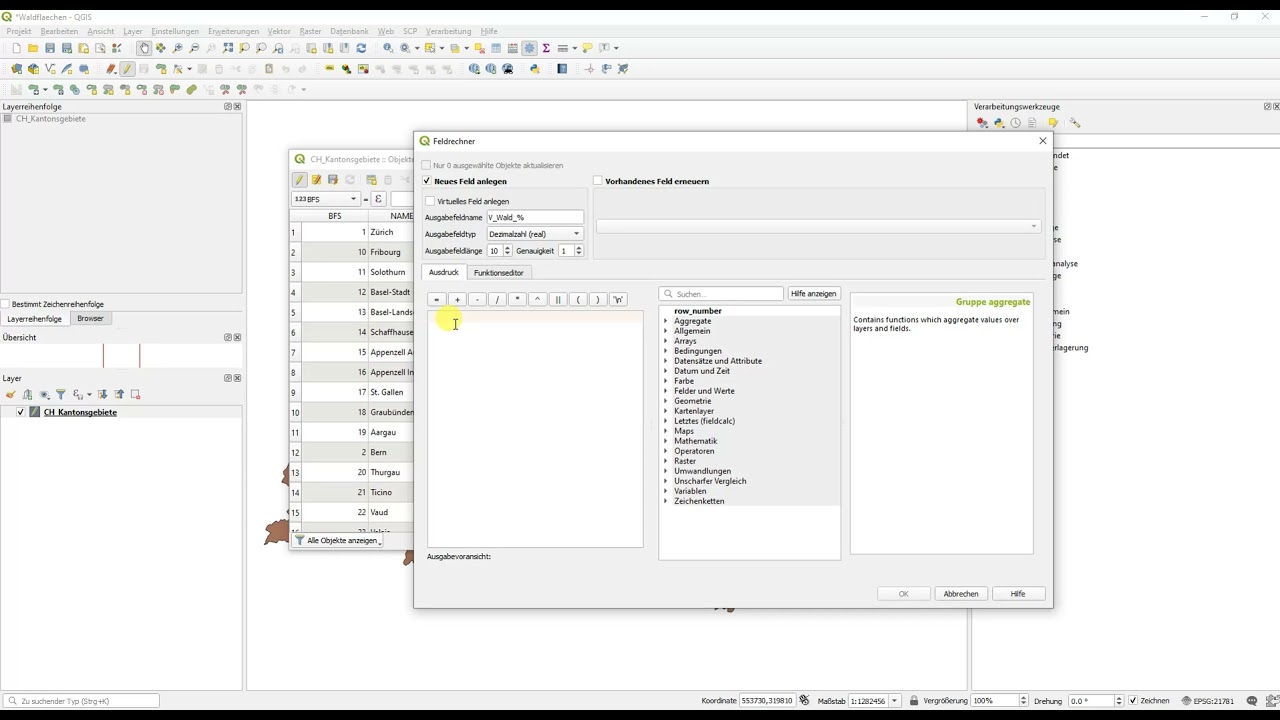 QGIS Feldrechner verwenden