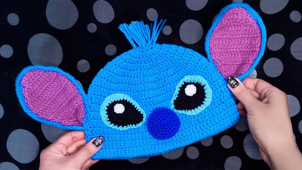 Tutorial Gorro Stitch Tejido Paso a Paso para bebés💜✨