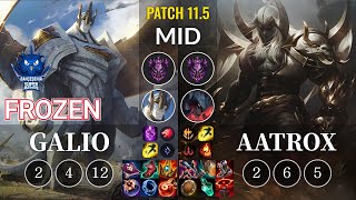 SUP Frozen Galio vs Aatrox Mid - KR Patch 11.5