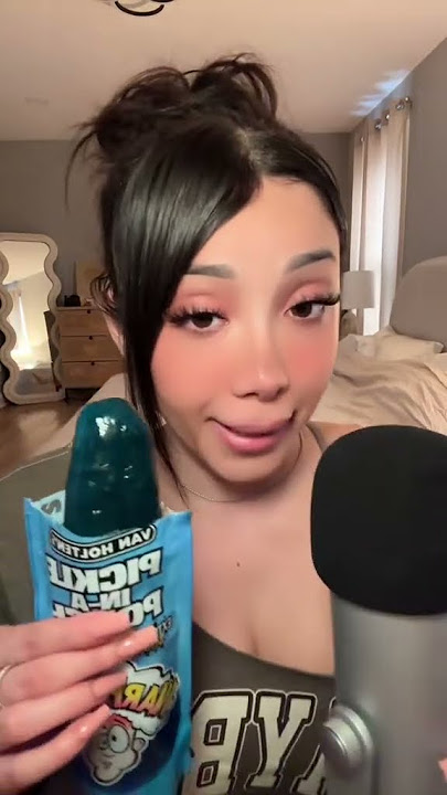 SOUR BLUE PICKLE 😭😳😳😳 #asmr