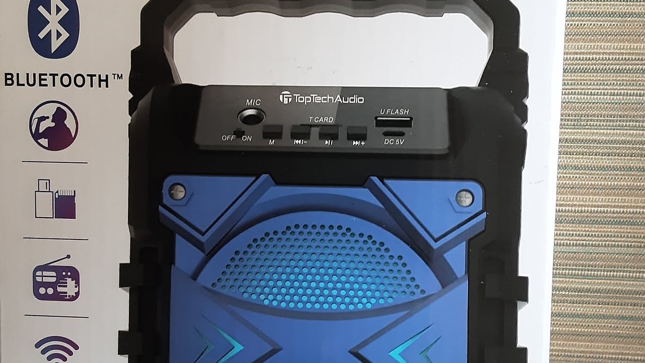 The Top Tech Jet-4  Unbox. A Portable Speaker With 4\