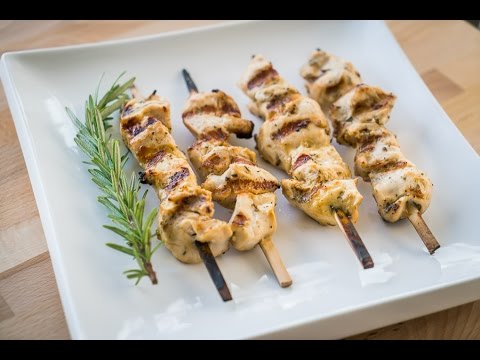 Chef Becky's Garlic & Rosemary Chicken Skewers