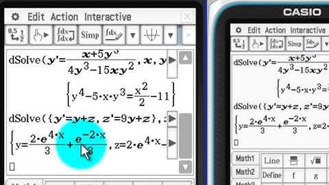 CLASSPAD II  ECUACIONES DIFERENCIALES