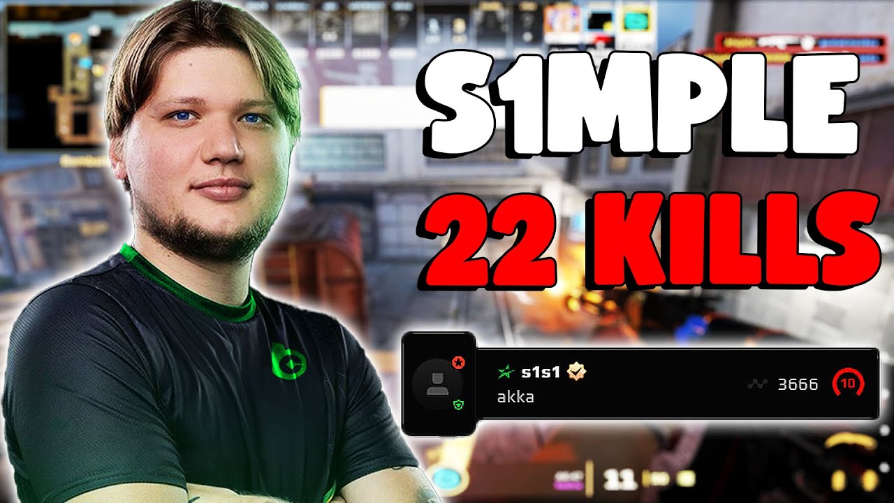 S1MPLE DROPS 22 FRAGS ON TRAIN FACEIT POV - V COMMS CS2 #cs2 #csgo # ...
