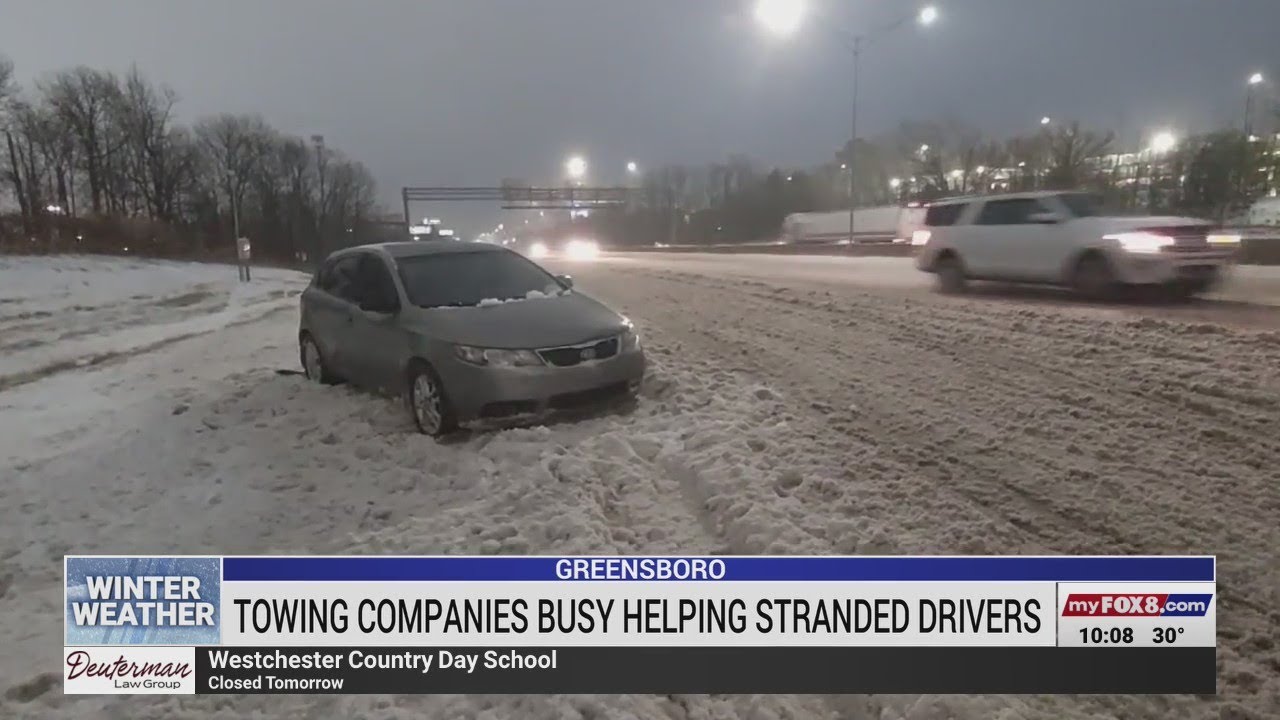 Greensboro towing company busy helping stranded drivers YouTube