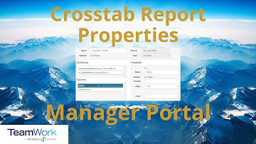TeamWork 5 Manager Tutorial: How to Edit Crosstab Report Properties
