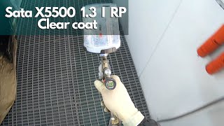 Car painting | SATAjet X5500 1.3 I RP | BMW hood spray paint | How to spray Clear coat
