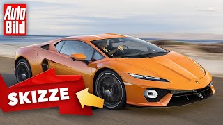 Lamborghini Huracán (2024) | Sieht so der Nachfolger des Huracán aus? | Skizze