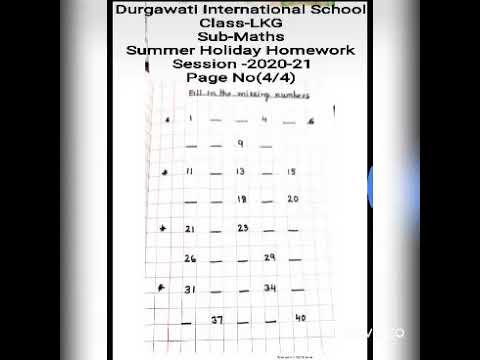 class l k g summer holiday homework youtube