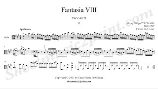 Telemann : Fantasia 8, TWV 40:21 (2/3 : Spirituoso) - Viola