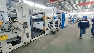 Shaftless rotary bar hot melt adhesive label coating machine