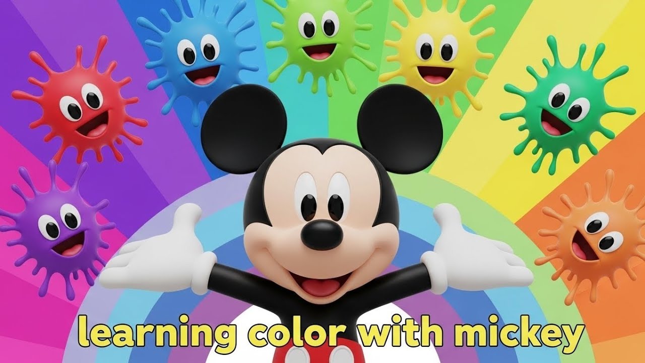 Mickey Mouse Learn Colors 🌈 | 10 Colors Song for Kids | Fun Learning Video