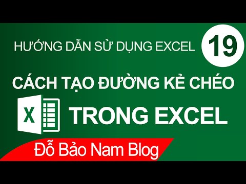 Video Học Excel cơ bản online #19: Cách tạo đường kẻ chéo... - youtube