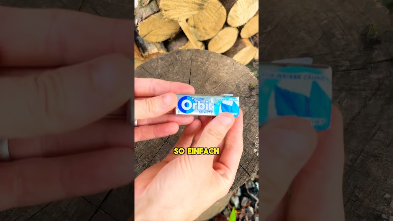Mit Kaugummi Feuer machen?🔥🥵 
