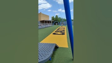 Luella on zipline at ARK playground