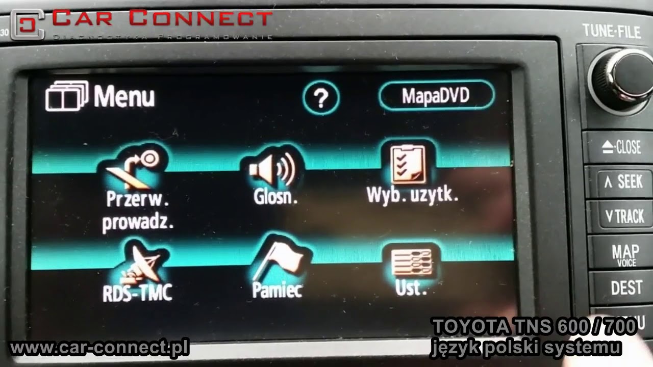 Toyota Język Polski Polskie Menu Mapy Aktualizacja Nawigacji Lektor - Youtube