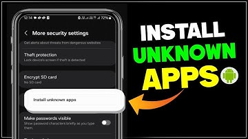How To Install unknown Apps on android || how to enable install unknown apps
