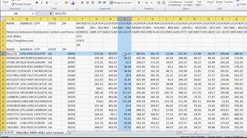 How to Calculate Distances Between Multiple Locations or Spreadsheet Data Sets