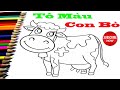 Hướng dẫn cách vẽ Và Tô Màu CON BÒ CÁI 3D VẮT SỮA- Warna Sapi Perah - Dairy Cow Col