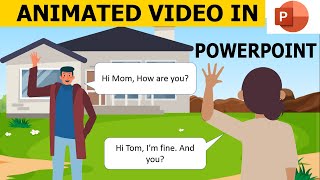 How I Create Animated Video Simple in PowerPoint - Make Animated Conversation