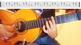 Falseta Rumba Arpeggio Pulgar with Tab #flamenco #guitar #fingerstyle #rumba