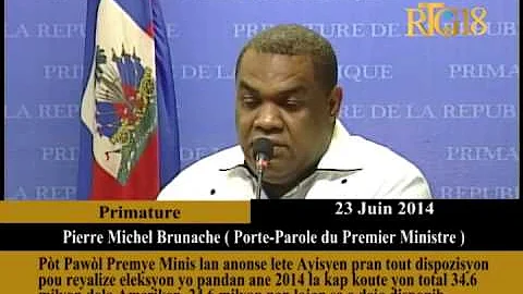 Mr Pierre M  Brunache   Pt Pawl Premye Minis Lamothe