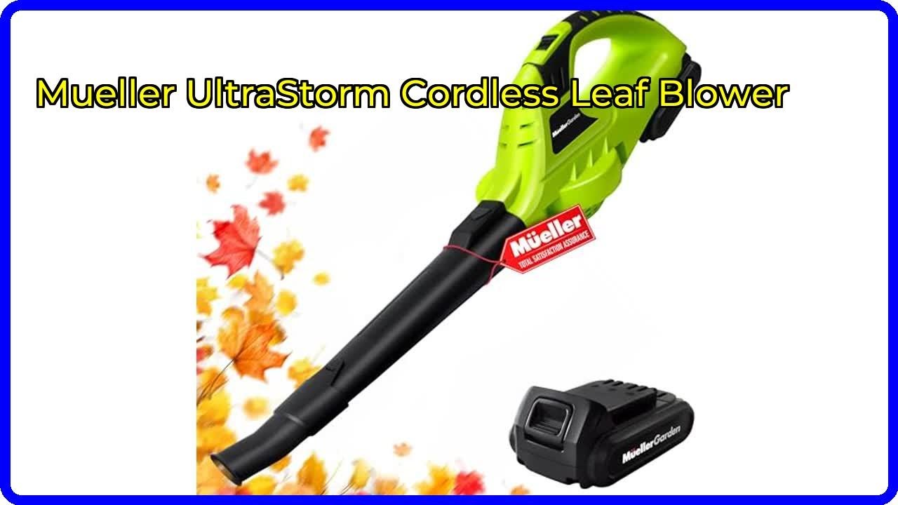 Review Mueller UltraStorm Cordless Leaf Blower. ESSENTIAL details