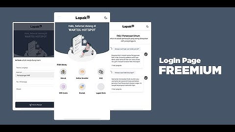 LOGIN PAGE PREMIUM GRATIS - WIFI HOTSPOT MIKROTIK FREEMIUM #mikrotik #rtrwnet