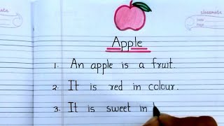 Essay On Apple 10 Easy Lines On Apple In English Few Lines On Apple For Kids