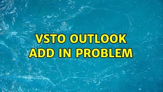 VSTO Outlook Add In Problem (3 Solutions!!)