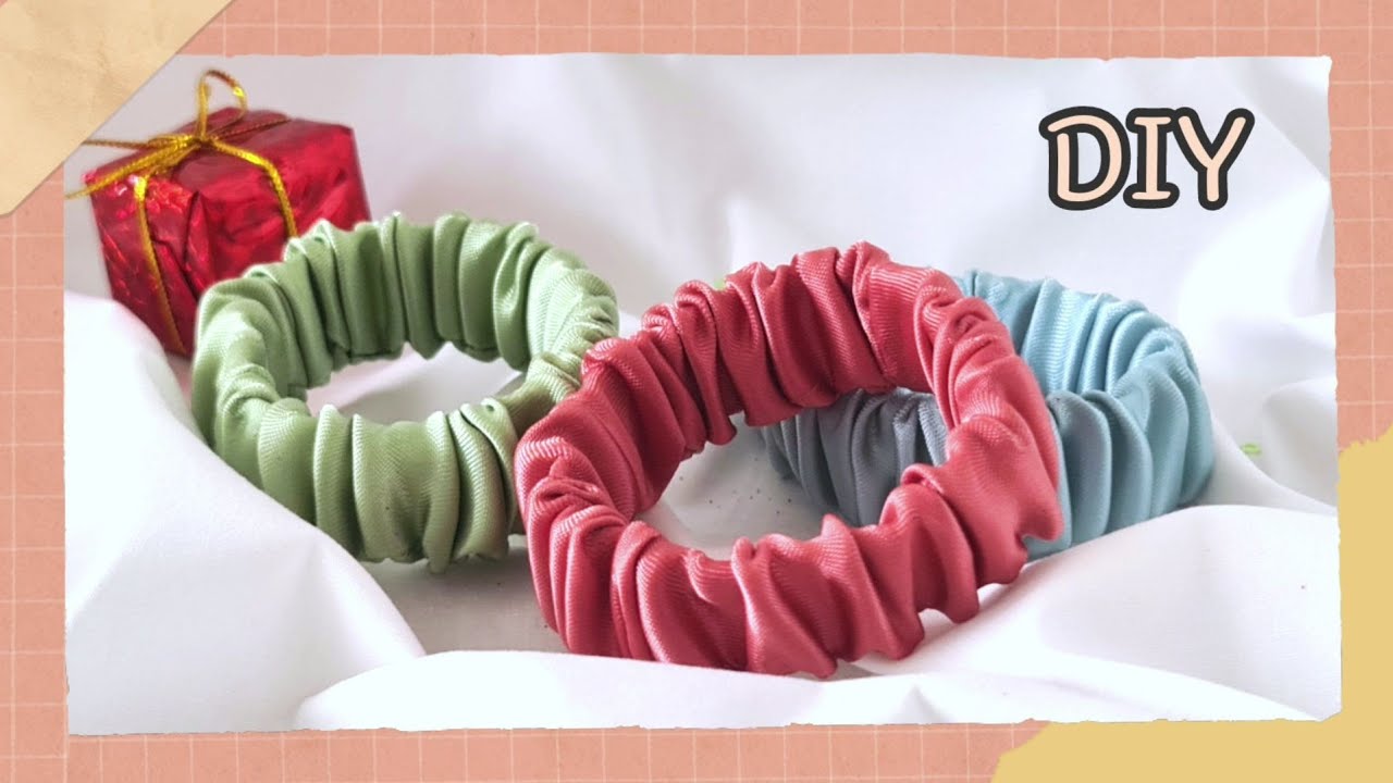 ยางมัดผม | diy easy hair band | easy scrunchies diy | scrunchie tutorial