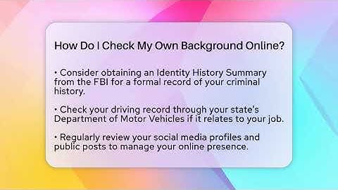 How Do I Check My Own Background Online? - Everyday-Networking