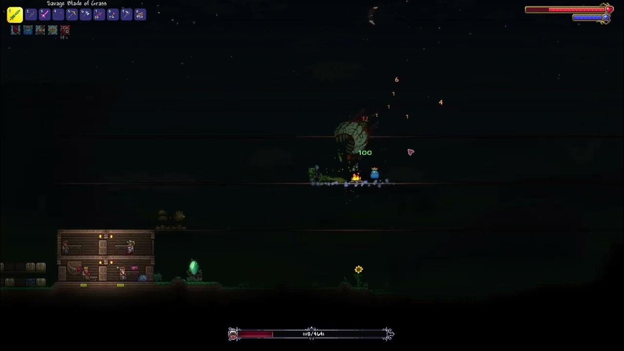 [Terraria] Reworked Blade Of Grass VS Eye Of Cthulhu YouTube