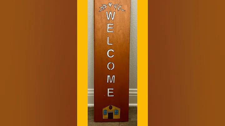 Welcome sign for front porch/DIY welcome sign board making