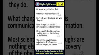 English Speaking practice Sentences | Daily Use English Sentences | English grammar Sentences