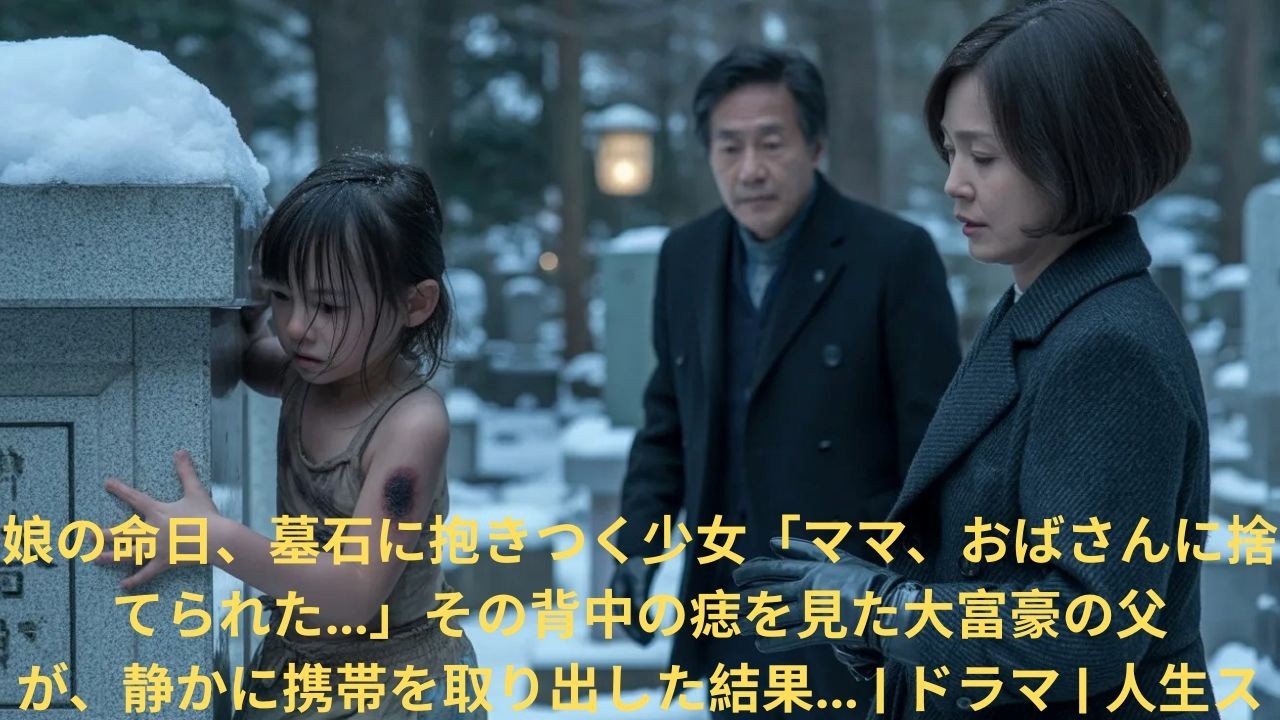 娘の命日、墓石にすがる少女「ママ、おばさんに捨てられた…」背中の痣を見た大富豪の父が、静かに携帯を取り出した理由… | ドラマ | 人生ストーリー