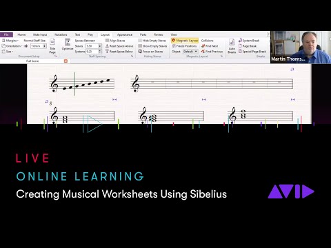 Avid Online Learning — Creating Musical Worksheets Using Sibelius