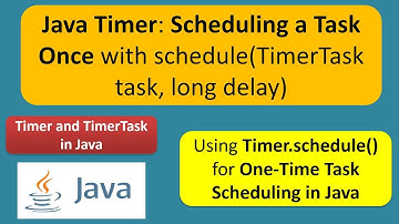 Java Timer: Scheduling a Task Once with schedule(TimerTask task, long delay) | Timer and TimerTask